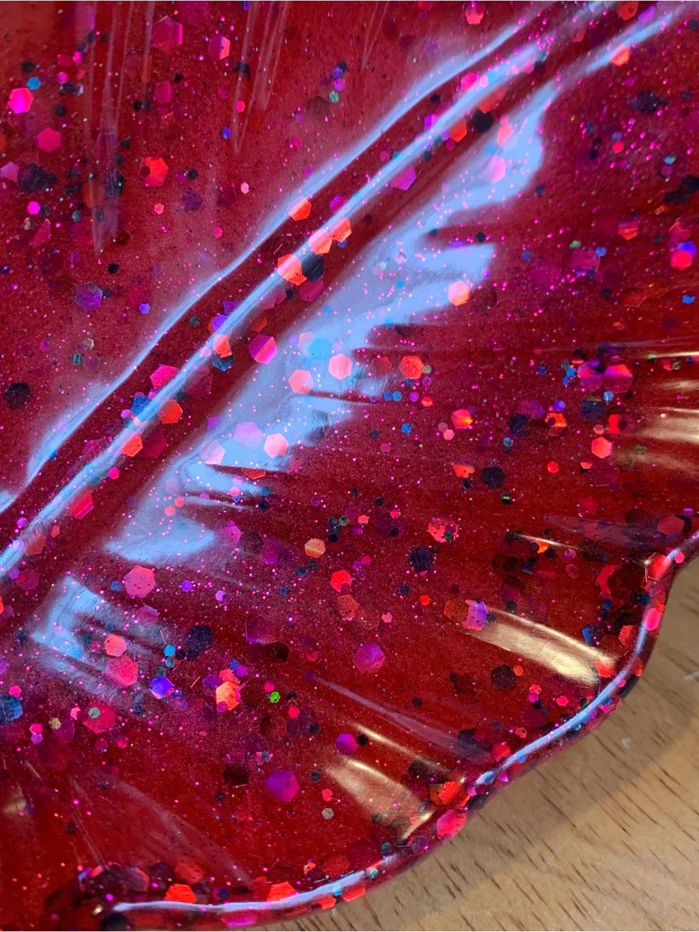 Red and Black Feather Trinket Tray